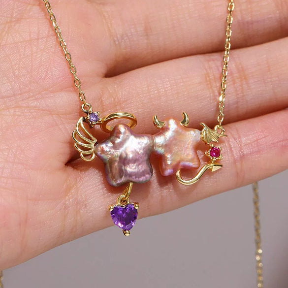 Wholesale Simple Heart Shape Copper Electroplated Clavicle Necklace Unisex