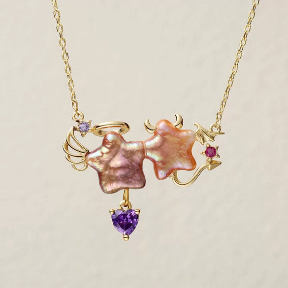 Wholesale Simple Heart Shape Copper Electroplated Clavicle Necklace Unisex