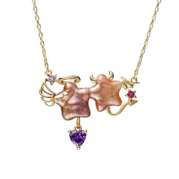 Wholesale Simple Heart Shape Copper Electroplated Clavicle Necklace Unisex