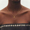 Wholesale Simple Heart Shape Electroplated Gold Color Retention Copper Pendant Necklace Clavicle Chain For Unisex