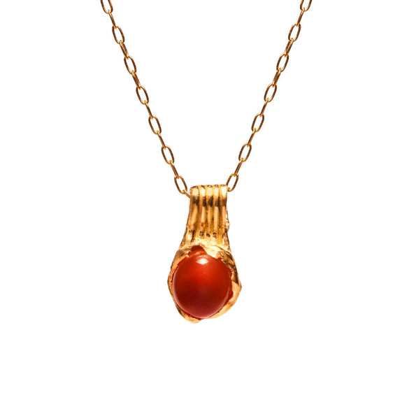 Wholesale Simple Heart Shape Electroplated Gold Color Retention Copper Pendant Necklace Clavicle Chain For Unisex