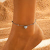 Wholesale Simple Heart Shape Stainless Steel Geometric Anklet For Women