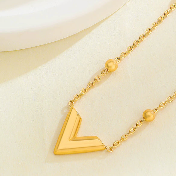 Wholesale Simple Heart Shape Stainless Steel Geometric Anklet For Women