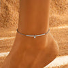 Wholesale Simple Heart Shape Stainless Steel Geometric Anklet For Women