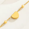 Wholesale Simple Heart Shape Stainless Steel Geometric Anklet For Women