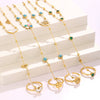 Wholesale Simple Heart Shape Stainless Steel Gold Plated Bracelet For Women