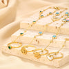 Wholesale Simple Heart Shape Stainless Steel Gold Plated Bracelet For Women