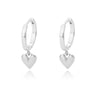 Wholesale Simple Heart Shaped Copper Earrings With 18K Gold Plated Zircon And Five Pointed Star Design Electroplated