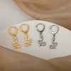 Wholesale Simple Heart Shaped Copper Earrings With 18K Gold Plated Zircon And Five Pointed Star Design Electroplated