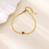 Wholesale Simple Heartshaped Birthstone Bracelet For Women Stainless Steel Electroplated