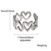 Wholesale Simple Heartshaped Titanium Steel Ring For Women Ins Style 18K Goldplated Electroplated Nonfading Open Ring