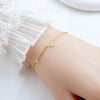Wholesale Simple Heartshaped Titanium Steel Women's Bracelet With Electroplating