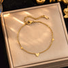 Wholesale Simple Heartshaped Titanium Steel Women's Bracelet With Electroplating
