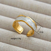 Wholesale Simple Highend Open Geometric Ring Stainless Steel Gold Plated For Women