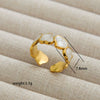 Wholesale Simple Highend Open Geometric Ring Stainless Steel Gold Plated For Women