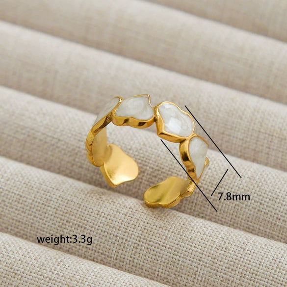 Wholesale Simple Highend Open Geometric Ring Stainless Steel Gold Plated For Women