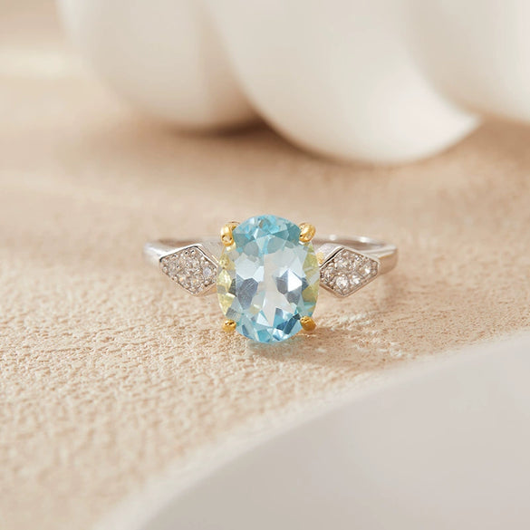 Wholesale Simple Highgrade Unisex Geometric Crystal Ring Set With Gems In S925 Sterling Silver And 18K Gold