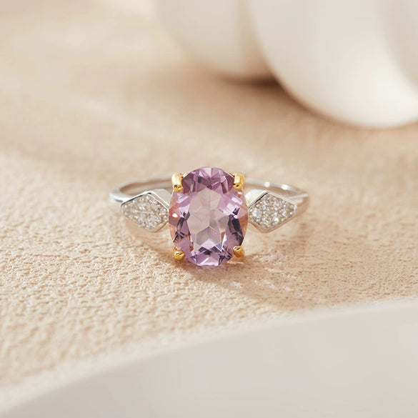 Wholesale Simple Highgrade Unisex Geometric Crystal Ring Set With Gems In S925 Sterling Silver And 18K Gold