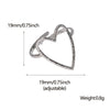 Wholesale Simple Hollow Heartd Open Female Titanium Steel Ring With Electroplating
