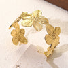 Wholesale Simple Hydraulic Pressure Stainless Steel Flower Oildrip Bracelet Jewelry Accessories