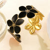 Wholesale Simple Hydraulic Pressure Stainless Steel Flower Oildrip Bracelet Jewelry Accessories