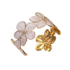Wholesale Simple Hydraulic Pressure Stainless Steel Flower Oildrip Bracelet Jewelry Accessories