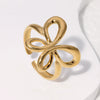Wholesale Simple Ins Cold Style Butterfly Animals Zodiac Electroplated Stainless Steel Ring For Women
