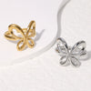 Wholesale Simple Ins Cold Style Butterfly Animals Zodiac Electroplated Stainless Steel Ring For Women