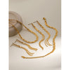 Wholesale Simple Ins Fashion Stainless Steel Braided Snake Bone Chain Jewelry With Electroplating Unisex Geometric Style