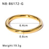 Wholesale Simple Ins Style Hollow Ring Bracelet Stainless Steel 18K Gold Plated Non Fading Jewelry