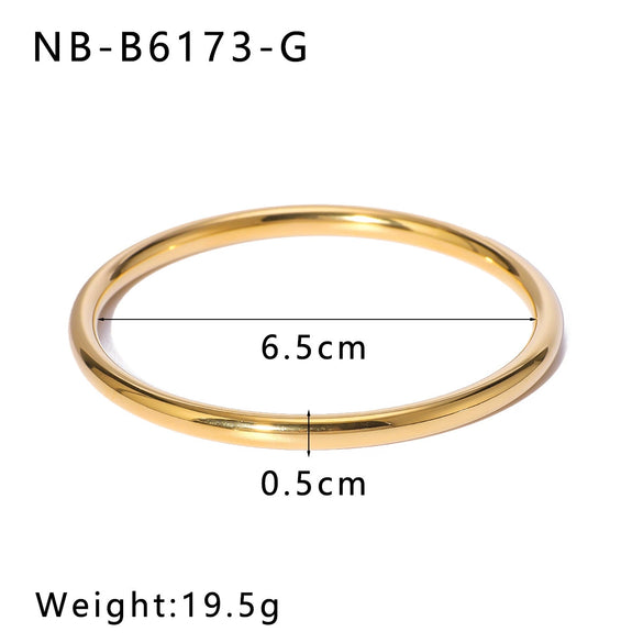 Wholesale Simple Ins Style Hollow Ring Bracelet Stainless Steel 18K Gold Plated Non Fading Jewelry