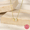 Wholesale Simple Ins Style S925 Sterling Silver Double Heart Ochain Women's Collarbone Necklace With Electroplating