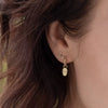 Wholesale Simple Ins Style Sterling Silver Geometric Zircon Earrings With Electroplating For Women