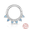 Wholesale Simple Ins Style Sterling Silver 925 Human Body Puncture Cartilage Round Nose Ring Open Ring With Electroplating And Geometric Design