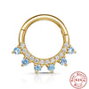 Wholesale Simple Ins Style Sterling Silver 925 Human Body Puncture Cartilage Round Nose Ring Open Ring With Electroplating And Geometric Design