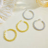 Wholesale Simple Irregular Spiny Circle Alloy Earrings With Electroplating Geometric Design For Women