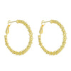 Wholesale Simple Irregular Spiny Circle Alloy Earrings With Electroplating Geometric Design For Women