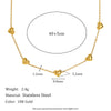 Wholesale Simple Joker Heart Shaped Jewelry Stainless Steel 18K Gold Plated For Women