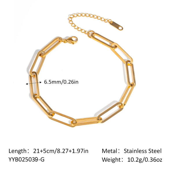 Wholesale Simple Ladies Stainless Steel Cross Chain Bracelet With Pvd Furnace Vacuum Real Gold Plating And Niche Geometric Design