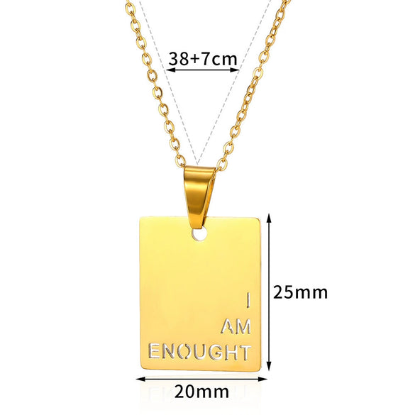 Wholesale Simple Letter Glossy Stainless Steel Necklace With Electroplating Fashionable Retro Love Design