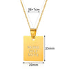 Wholesale Simple Letter Glossy Stainless Steel Necklace With Electroplating Fashionable Retro Love Design