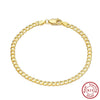 Wholesale Simple Light Luxury Geometric Silver 925 Silver Electroplated Bracelet For Unisex