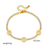 Wholesale Simple Light Luxury Geometric Titanium Steel Bracelet With Diamond Embedded And Electroplating Treatment