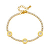 Wholesale Simple Light Luxury Geometric Titanium Steel Bracelet With Diamond Embedded And Electroplating Treatment
