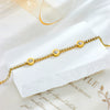 Wholesale Simple Light Luxury Geometric Titanium Steel Bracelet With Diamond Embedded And Electroplating Treatment