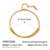 Wholesale Simple Light Luxury Geometric Titanium Steel Bracelet With Pvd Vacuum Real Gold Electroplating For Girls And Women