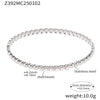 Wholesale Simple Light Luxury Hand Inlaid Stainless Steel Bracelet With Zircon Buckle And Geometric Style Electroplated