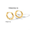 Wholesale Simple Light Luxury Twist Titanium Steel Earrings With Pvd Furnace Real Gold Electroplating