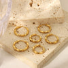 Wholesale Simple Light Luxury Twist Titanium Steel Earrings With Pvd Furnace Real Gold Electroplating