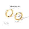 Wholesale Simple Light Luxury Twist Titanium Steel Earrings With Pvd Furnace Real Gold Electroplating